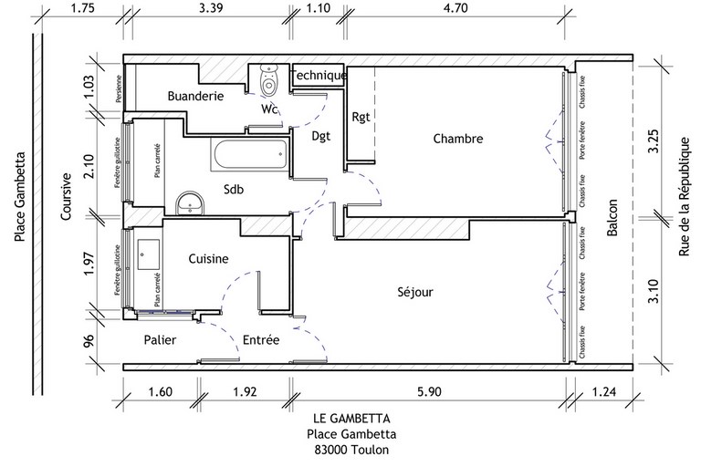 Plan du Gambetta